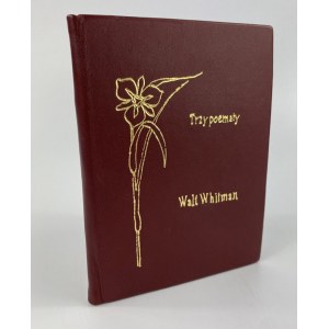Whitman Walt, Three Poems [1st Polish edition][Stanislaw de Vincenz][leather cover].