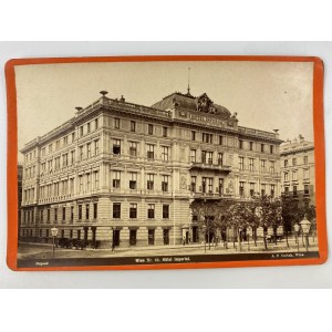 Fotografie na kartonu. Wien. Hotel Imperial.