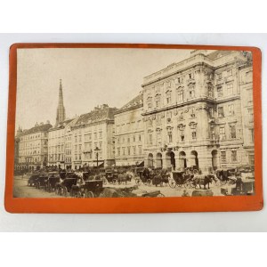 Fotografia na kartóne. Viedeň. Der Neue Markt.