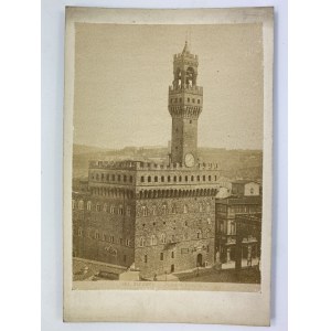 Photo on cardboard. Florence Palazzo Vecchio