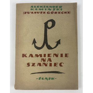 [Kaminski Aleksander] Górecki Juliusz, Kamienie na szaniec [autograph + invitation to author's meeting].