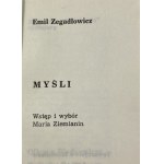 Zegadłowicz Emil, Myśli [1. Auflage] [Ledereinband].