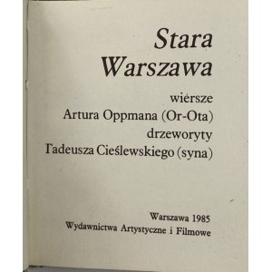 Oppman Artur, Das alte Warschau / Gedichte von Artur Oppman