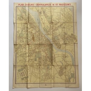 Plan of the Central Districts of M. St. Warsaw 1955 with Directory of Streets