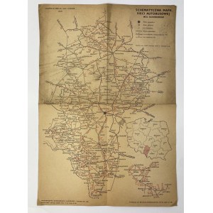 Polska Schematyczna Mapa Dalekobieżnej Sieci Międzywojewódzkiej 1965