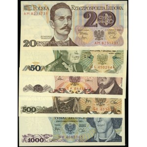 Poland, set of 5 banknotes