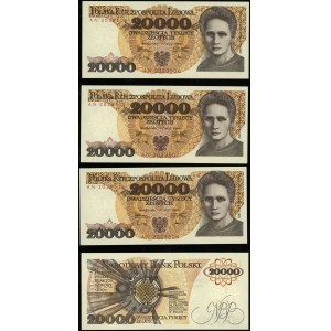 Polska, zestaw: 4 x 20.000 złotych, 1.02.1989