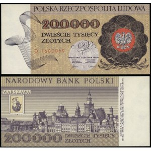 Poland, 200,000 zloty, 1.12.1989
