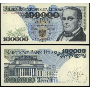 Poland, 100,000 zloty, 1.02.1990