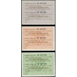 Poland, set of 3 vouchers, dated 4.08.1988