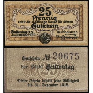 Silesia, 25 fenigs, 31.10.1917