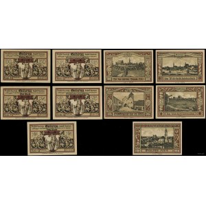 Śląsk, zestaw: 25, 50, 75 fenigów oraz 1 i 2 marki, 1922