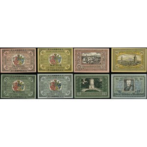 Silesia, set: 25 pfennigs, 2 x 50 pfennigs and 75 pfennigs, 1922