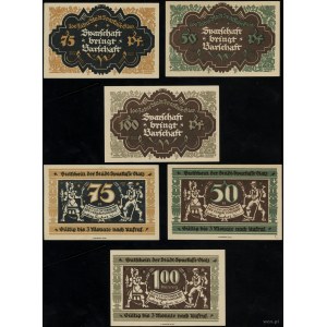 Silesia, set: 50, 75 and 100 fenigs, 6.10.1921