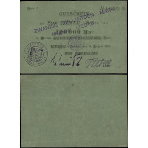 Śląsk, 200.000 marek przestemplowane na 20.000.000.000 marek, 11.08.1923