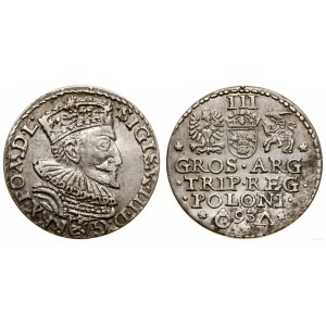 Polska, trojak, 1593, Malbork