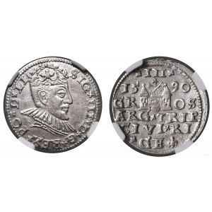 Polska, trojak, 1590, Ryga