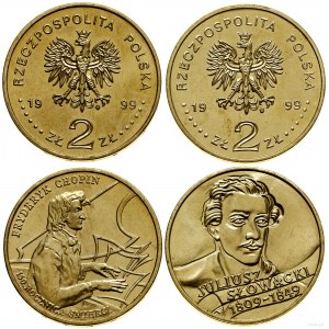 Poland, 2 x 2 gold set, 1999, Warsaw