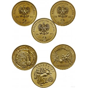Poland, set of 3 x 2 gold, Warsaw
