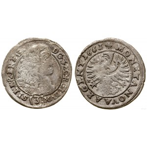 Silesia, 3 krajcary, 1661 EW, Brzeg