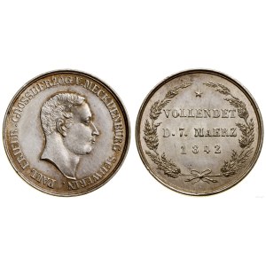 Niemcy, odbitka w srebrze złotej pięciotalarówki, 1842