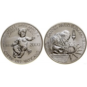 Vatican City (Church State), 2,000 lira, 2000, Rome