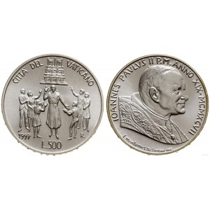 Watykan (Państwo Kościelne), 500 lirów, 1997 R, Rzym