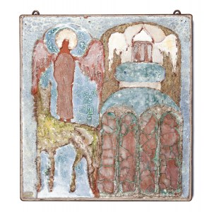 Maria FIETKIEWICZ (1934-2015), Tile Orthodox church with horse and angel