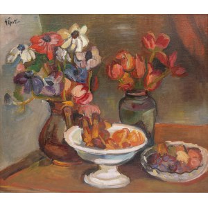 Henry (Chaim) EPSTEIN (1890 - 1944), Still life with flowers and fruits