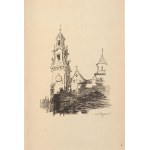 Leon WYCZÓŁKOWSKI (1852-1936), Wieża zegarowa - Wawel, 1915