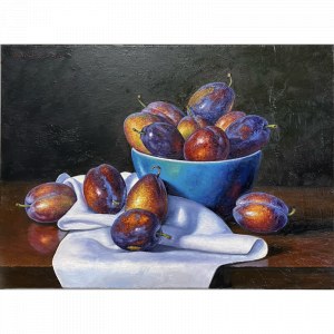 Wojciech Piekarski, Still life with plums