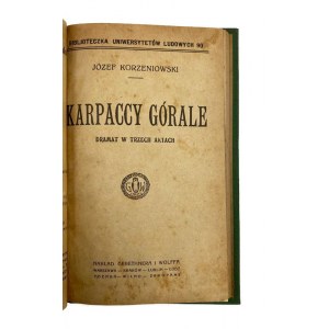 Józef Korzeniowski, Karpatští horalé. Drama o třech dějstvích