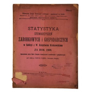 Štatistika ziskových a obchodných združení v Haliči a Krakovskom veľkovojvodstve za rok 1909