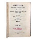 Athenaeum. Kolektivní časopis věnovaný historii, filozofii, literatuře a umění. Jedenáctý ročník. Svazek III