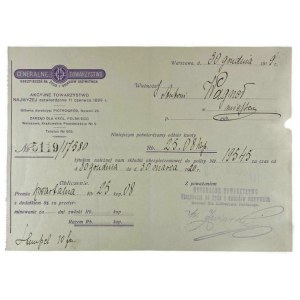 Potwierdzenie odbioru składki ubezpieczeniowej (1920)