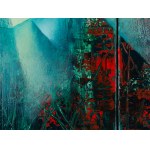 Marek Haba (b. 1983), Traces of red, diptych, 2021