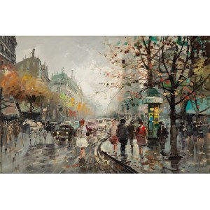 Antoine Blanchard (1910 Blois - 1988 Paryż), Boulevard de Bonne-Nouvelle, 1950