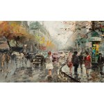 Antoine Blanchard (1910 Blois - 1988 Paryż), Boulevard de Bonne-Nouvelle, 1950