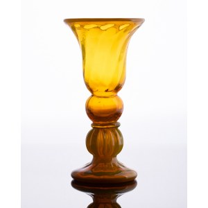 Kraków Glass Institute, designed by Jerzy Słuczan-Orkusz, Yellow vase, 1960s/70s.