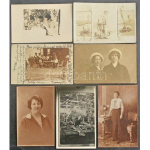 105 db RÉGI családi fotó néhány várossal, vegyes minőség / 105 pre-1945 family photos with towns...