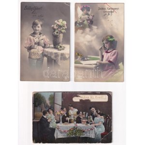20 db RÉGI ünnepi üdvözlő képeslap / 20 pre-1945 holiday greeting postcards