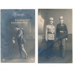 10 db katonai és háborús témájú képeslap, fotólap