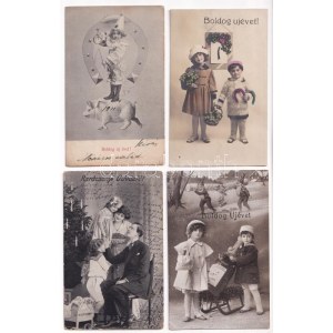 10 db RÉGI motívum képeslap és fotó vegyes minőségben: gyerek, párok, üdvözlő / 10 pre...