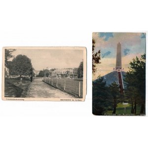 2 db RÉGI képeslap vegyes minőségben / 2 pre-1945 postcards in mixed quality: Bronbeek...