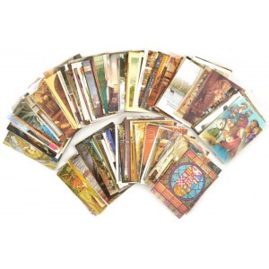 Kb. 200 db MODERN vallásos motívum képeslap / Cca. 200 modern religious motive postcards
