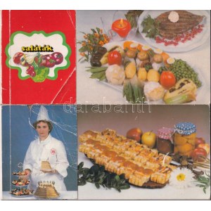 Magyar sütemények és saláták - 2 db modern receptes képeslapfüzet 24 képeslappal / Hungarian cakes and salads ...