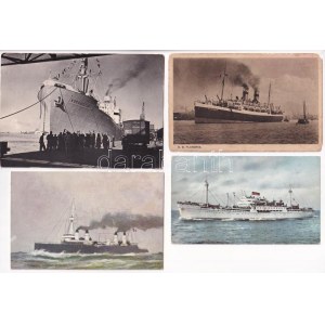 21 db főleg MODERN hajós motívum képeslap / 21 mostly modern ship motive postcards