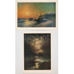 Aivazovsky - 26 db modern orosz művész képeslap tokban / 26 modern Russian art postcards in case