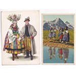 25 db MODERN népviseletes képeslap / 25 modern folklore motive postcards