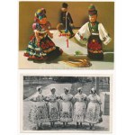 15 db MODERN népviseletes motívum képeslap / 15 modern folklore motive postcards